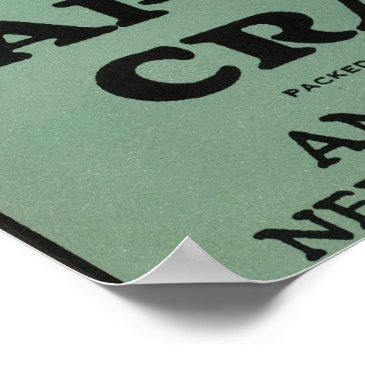 Cape Cod Blue Bird Markenzeichen Cranberry Label Poster (Ecke)