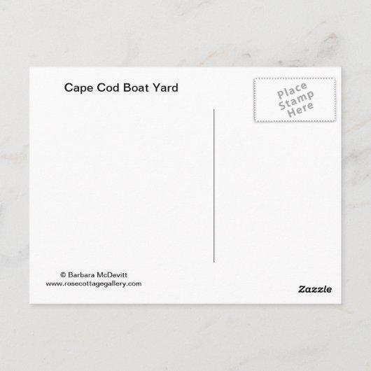 Cape Cod Boatyard Postkarte (Rückseite)