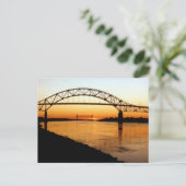 Cape Cod Bourne Bridge Postkarte (Stehend Vorderseite)