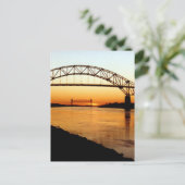 Cape Cod Bourne Bridge Postkarte (Stehend Vorderseite)