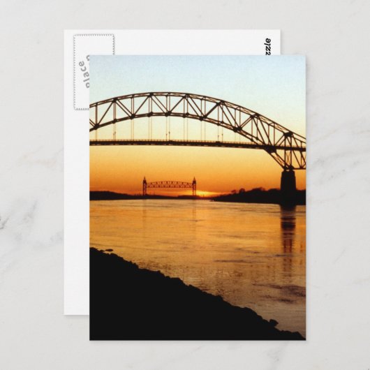 Cape Cod Bourne Bridge Postkarte (Vorne/Hinten)