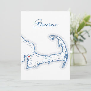 Cape Cod Bourne Hochzeitstisch Namenskarte Einladung