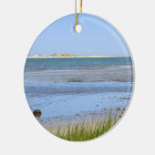 Cape Cod-Buchtozeanstrand Keramik Ornament (Links)