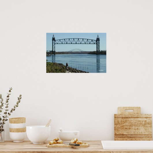 Cape Cod Canal Bridges Fotografie Poster (Küche)