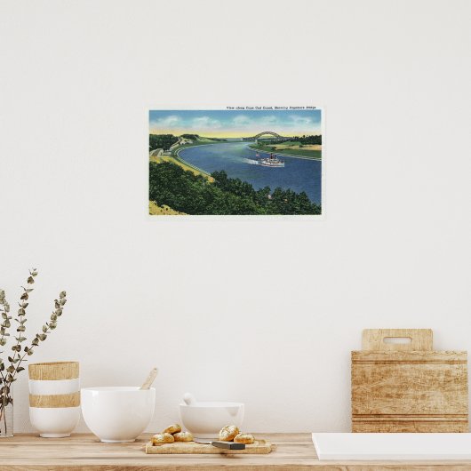 Cape Cod Canal View Sagamore Bridge Poster (Küche)