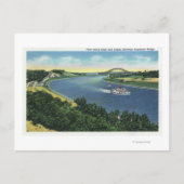 Cape Cod Canal View Sagamore Bridge Postkarte (Vorderseite)