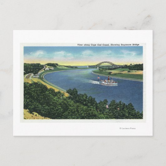 Cape Cod Canal View Sagamore Bridge Postkarte (Vorderseite)