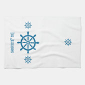 Cape Cod Captain's Wheel Linen Geschirrtuch (Horizontal)