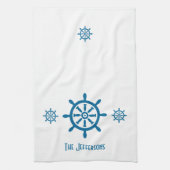 Cape Cod Captain's Wheel Linen Geschirrtuch (Vertikal)