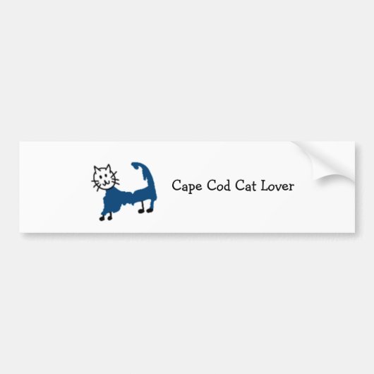 Cape Cod Cat Lover Autoaufkleber (Vorne)