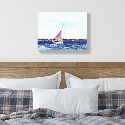 Cape Cod Catboat Under Sail Leinwanddruck (Insitu (Schlafzimmer))