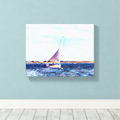 Cape Cod Catboat Under Sail Leinwanddruck (Insitu (Holzboden))