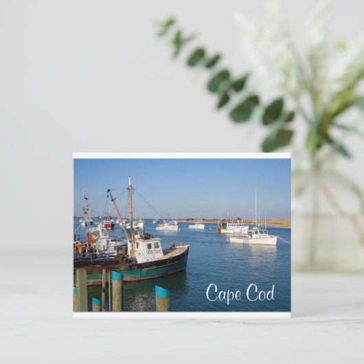 Cape Cod Chatham Masseboote in Bay Post Card Postkarte (Stehend Vorderseite)