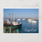 Cape Cod Chatham Masseboote in Bay Post Card Postkarte (Vorderseite)