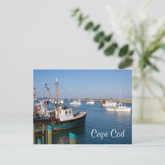 Cape Cod Chatham Masseboote in Bay Post Card Postkarte (Stehend Vorderseite)