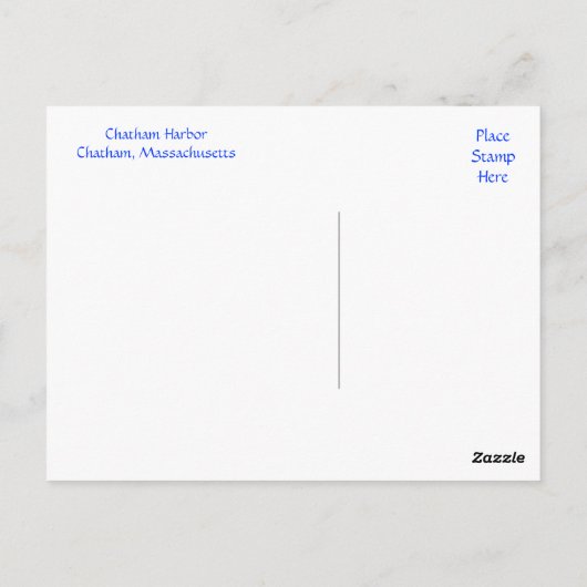 Cape Cod Chatham Masseboote in Bay Post Card Postkarte (Rückseite)