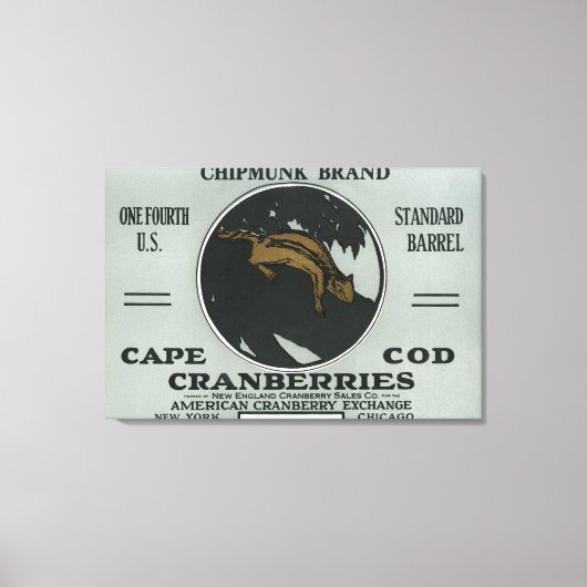 Cape Cod Chipmunk Markenbezeichnungen Cranberry La Leinwanddruck (Vorderseite)