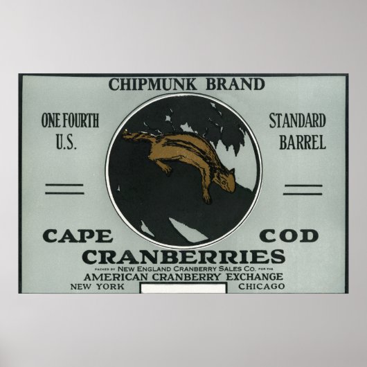 Cape Cod Chipmunk Markenbezeichnungen Cranberry La Poster (Vorne)