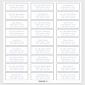 CAPE COD Coastal Blue Guest Address Labels (Blatt)