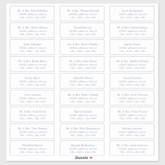 CAPE COD Coastal Blue Guest Address Labels (Blatt)