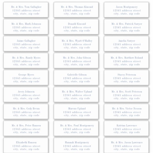 CAPE COD Coastal Blue Guest Address Labels (Vorderseite)