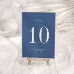 CAPE COD Coastal Blue Wedding Tischnummer Card<br><div class="desc">CAPE-COD | Moderne Minimalistische Coastal Blue,  Hochzeitskarte Tischnummer. Bitte beachten Sie,  dass die Tischnummern nummeriert und einzeln in Ihren Warenkorb aufgenommen werden müssen.</div>