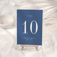 CAPE COD Coastal Blue Wedding Tischnummer Card