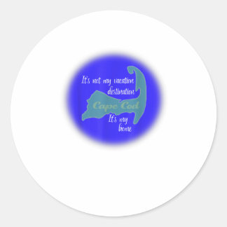 Cape Cod, das ist meine Zuhause Runder Aufkleber