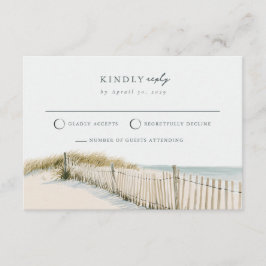 Cape Cod Dune Coast Hochzeit Rückantwortkarte per Begleitkarte