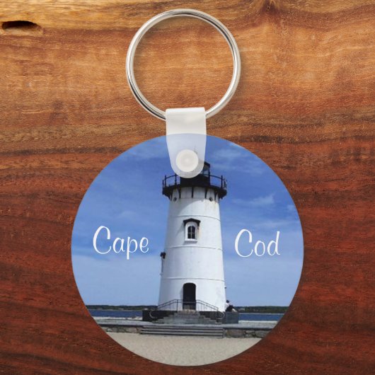Cape Cod Edgartown Lighthouse Schlüsselkette Schlüsselanhänger (Vorderseite)