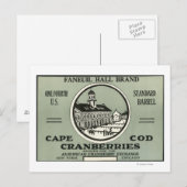 Cape Cod Faneuil Hall Brand Cranberry Label Postkarte (Vorne/Hinten)