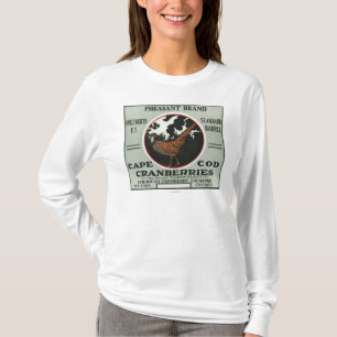 Cape Cod-Fasan-Marken-Moosbeeraufkleber T-Shirt