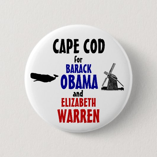CAPE COD für Obama und Waren 2012 Button (Vorderseite)
