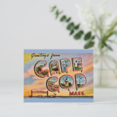 Cape Cod Großbuchstaben-Postkarte Postkarte (Stehend Vorderseite)