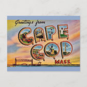 Cape Cod Großbuchstaben-Postkarte Postkarte (Vorderseite)