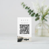 Cape Cod Hafen Dock Nautilus QR Code RSVP Karte (Stehend Vorderseite)