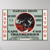 Cape Cod Harvard Eatmor Cranberries Marke Poster (Vorne)
