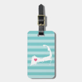 Cape Cod Heart | Zuhause Town Gepäckanhänger (Vorderseite vertikal)