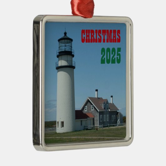 Cape Cod, Highland Lighthouse Ornament Aus Metall (Rechts)