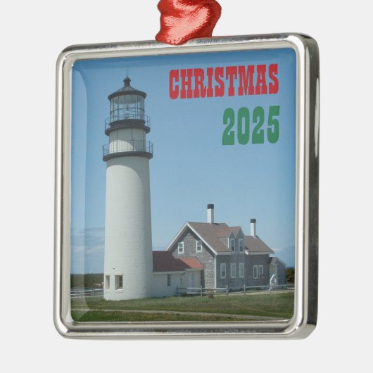 Cape Cod, Highland Lighthouse Ornament Aus Metall (Links)