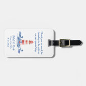 Cape Cod Hochzeit in Urlaubsort Akryllische Gepäck Gepäckanhänger (Vorderseite horizontal)