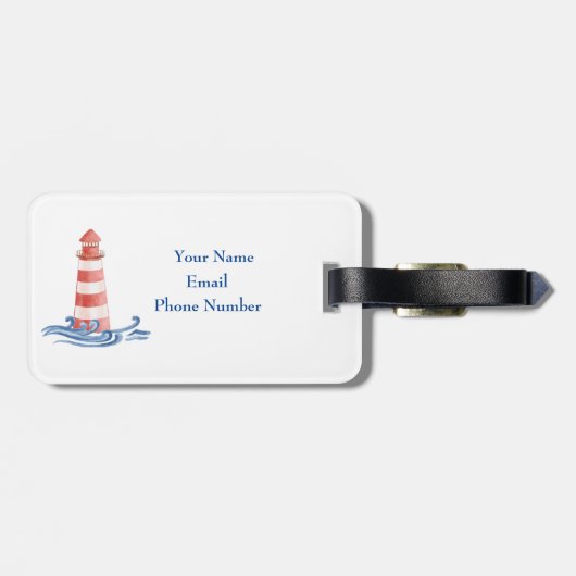 Cape Cod Hochzeit in Urlaubsort Akryllische Gepäck Gepäckanhänger (Rückseite horizontal)