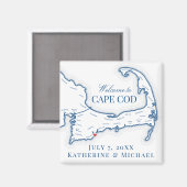 Cape Cod Hochzeit in Urlaubsort Gefallen Magnet (Vorderseite/Rückseite)