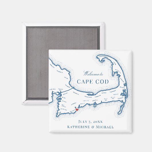Cape Cod Hochzeit in Urlaubsort Gefallen Magnet (Vorderseite/Rückseite)