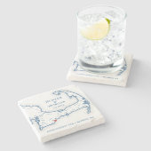 Cape Cod Hochzeit in Urlaubsort Gift Steinuntersetzer (Seitenansicht)