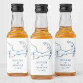 Cape Cod Hochzeit in Urlaubsort Nip Alkoholflaschenetikett (Flaschen)