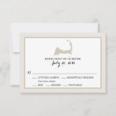 Cape Cod | HochzeitsrSVP mit Menü RSVP Karte (Vorderseite)
