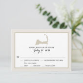 Cape Cod | HochzeitsrSVP mit Menü RSVP Karte (Stehend Vorderseite)