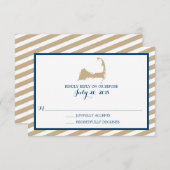 Cape Cod | HochzeitsrSVP RSVP Karte (Vorne/Hinten)