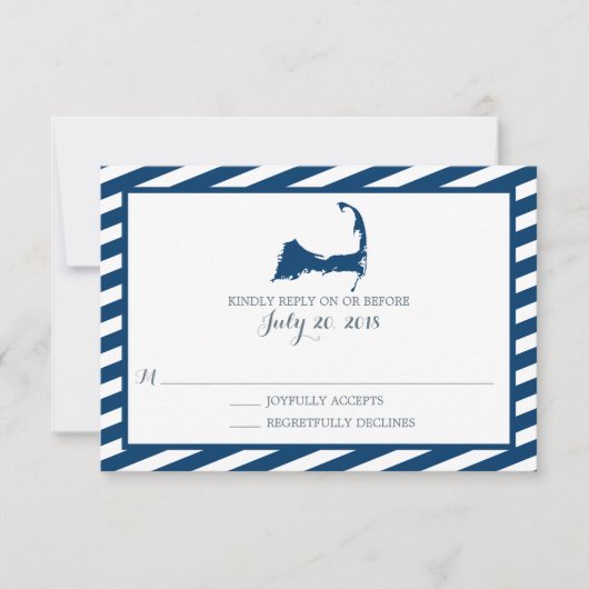 Cape Cod | HochzeitsrSVP RSVP Karte (Vorderseite)